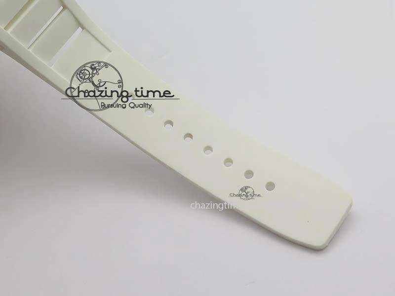 RM011 Felipe Massa White Ceramic DLC RMF Black Crown On White Rubber Strap A7750