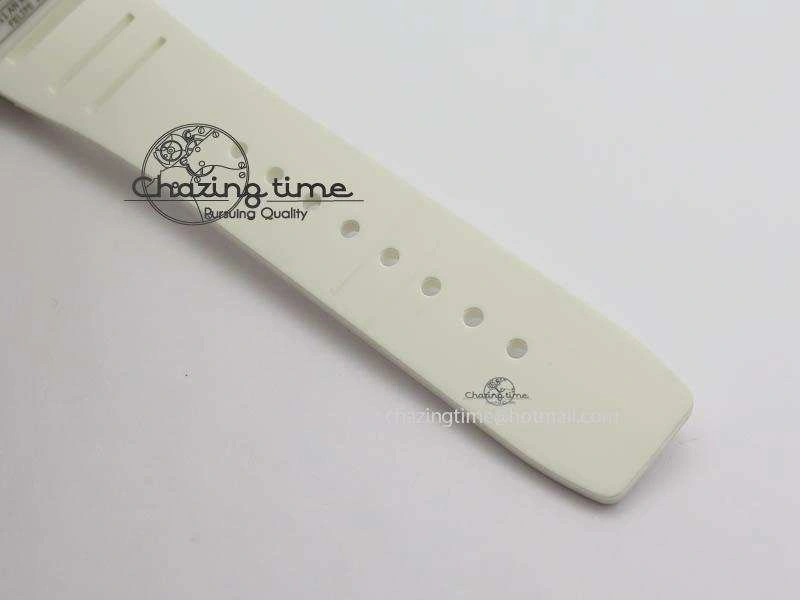 RM011 Felipe Massa White Ceramic DLC RMF Black Crown On White Rubber Strap A7750