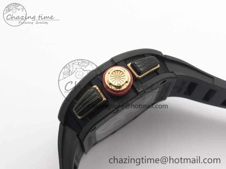 RM011 NTPT Lotus F1 Team RG Chrono KVF 1:1 Best Edition Skeleton Dial Red On Rubber Strap A7750