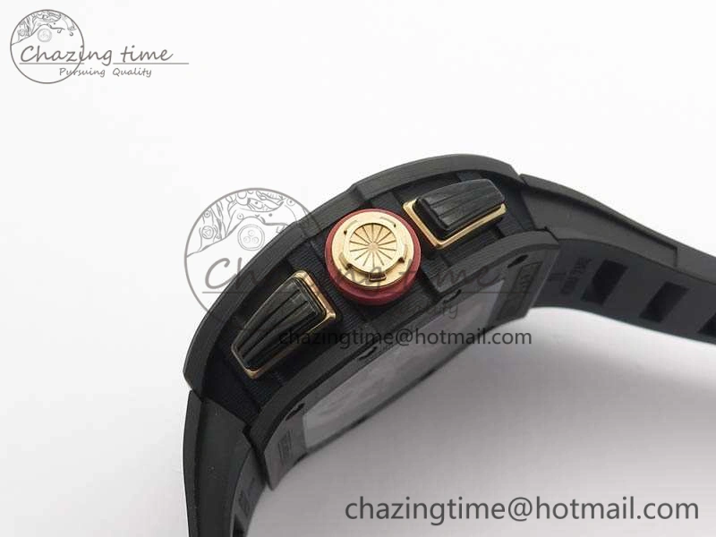 RM011 NTPT Lotus F1 Team RG Chrono KVF 1:1 Best Edition Skeleton Dial Red On Rubber Strap A7750