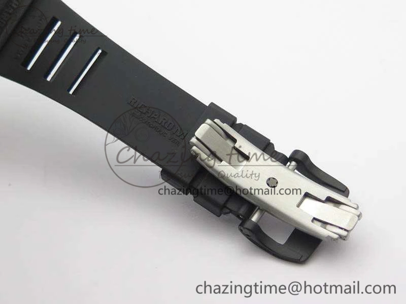 RM011 NTPT Lotus F1 Team RG Chrono KVF 1:1 Best Edition Skeleton Dial Red On Rubber Strap A7750