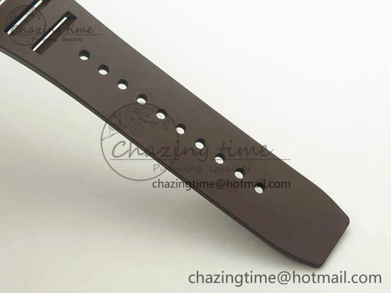 RM011 RG Case Chrono KVF 1:1 Best Edition Black Ceramic Bezel Skeleton Dial On Black Rubber Strap A7750