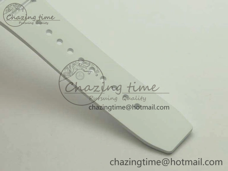 RM011 RG Case Chrono KVF 1:1 Best Edition Black Ceramic Bezel Skeleton Dial On Rubber Strap A7750
