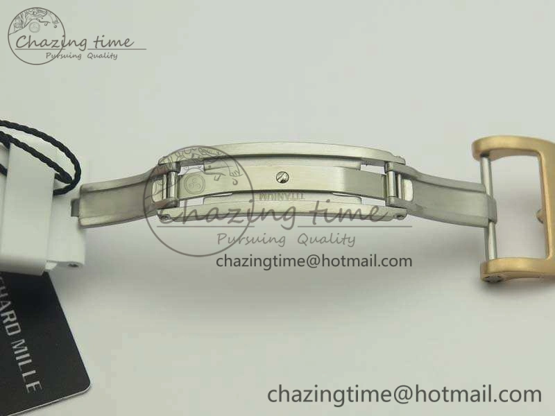 RM011 RG Case Chrono KVF 1:1 Best Edition Black Ceramic Bezel Skeleton Dial On Rubber Strap A7750