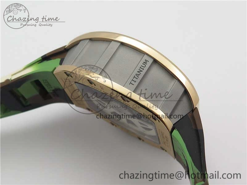 RM011 RG Chrono KVF 1:1 Best Edition Crystal Dial Black on Rubber Strap A7750 V3