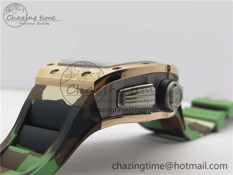 RM011 RG Chrono KVF 1:1 Best Edition Crystal Dial Black on Rubber Strap A7750 V3