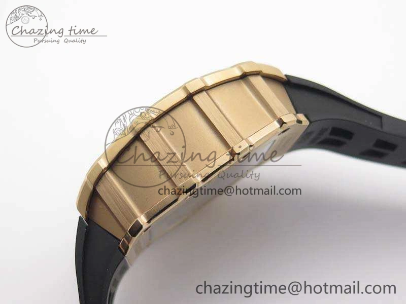 RM011 RG Chronograph RG Case KVF 1:1 Best Edition Crystal Skeleton Dial On Black Rubber Strap A7750