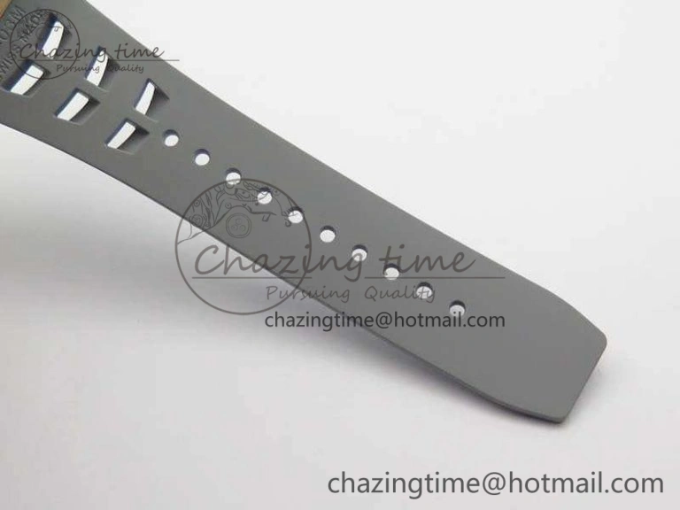 RM011 RG Chronograph RG Case KVF 1:1 Best Edition Crystal Skeleton Dial On Gray Rubber Strap A7750