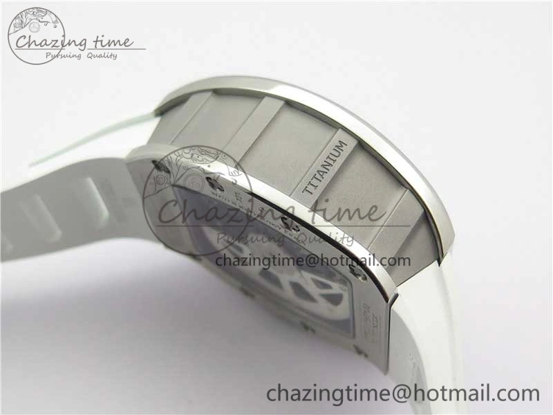 RM011 SS Chrono KVF 1:1 Best Edition Crystal Dial Black on Rubber Strap A7750 V3