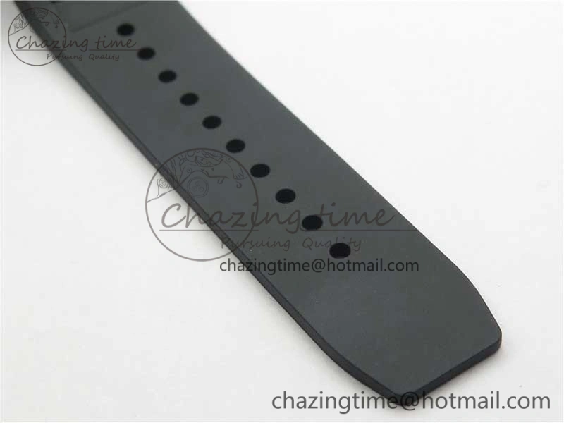 RM011 SS Chrono KVF 1:1 Best Edition Diamonds Bezel Crystal Dial Black on Black Rubber Strap A7750 V3