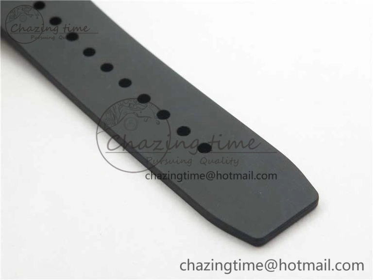 RM011 SS Chrono KVF 1:1 Best Edition Diamonds Bezel Crystal Dial Black on Black Rubber Strap A7750 V3