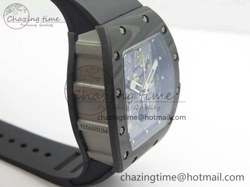 RM011 SS Felipe Massa 10th Anni KVF 1:1 Best Edition Skeleton Dial Blue On Rubber Strap A7750