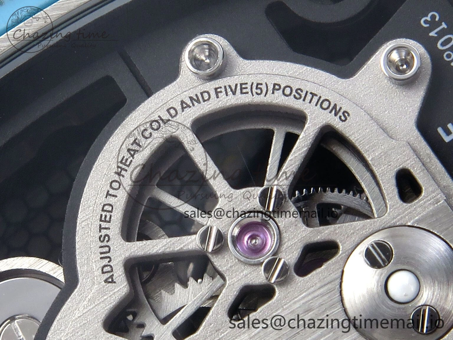 RM021 Tourbillon Blue Quartz Fiber Black Carbon RMF Best Edition on Black Rubber Strap