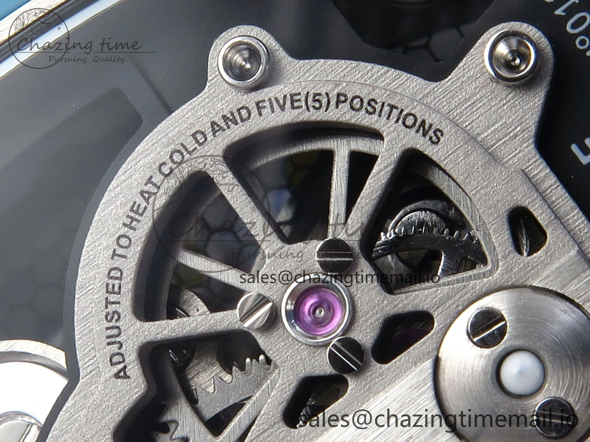 RM021 Tourbillon Blue Quartz Fiber Black Carbon RMF Best Edition on Blue Rubber Strap