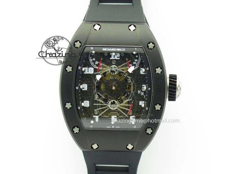 RM022 PVD Skeleton Dial On Black Rubber Strap MIYOTA 9015
