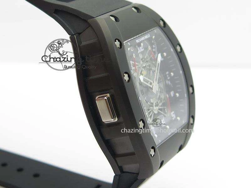 RM022 PVD Skeleton Dial On Black Rubber Strap MIYOTA 9015