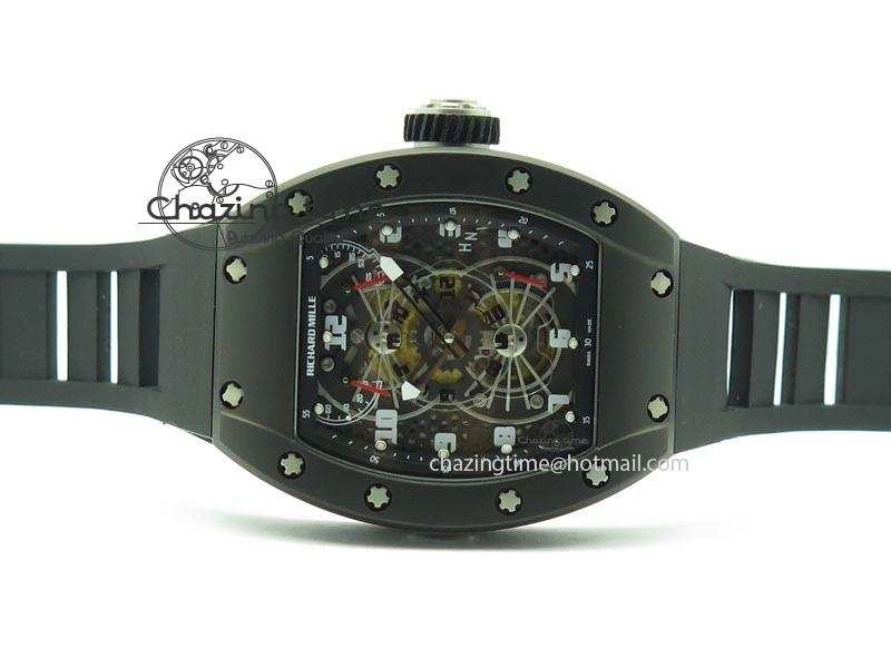RM022 PVD Skeleton Dial On Black Rubber Strap MIYOTA 9015