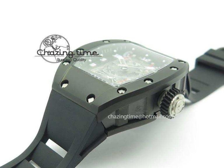 RM022 PVD Skeleton Dial On Black Rubber Strap MIYOTA 9015