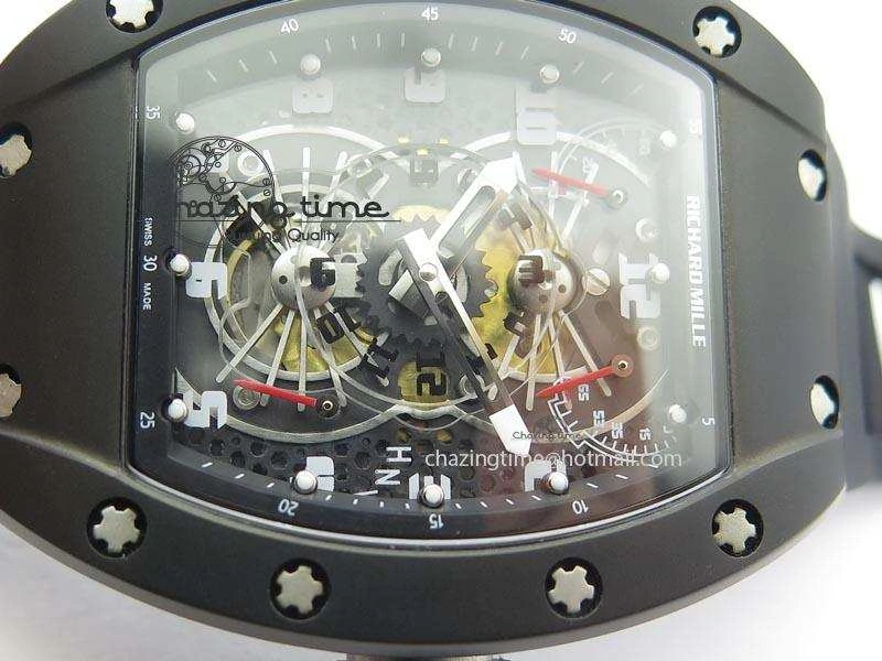 RM022 PVD Skeleton Dial On Black Rubber Strap MIYOTA 9015