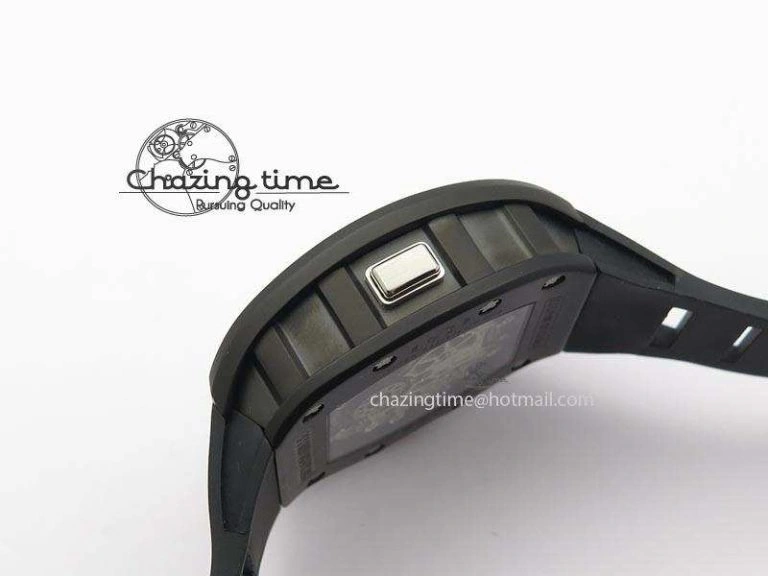 RM022 PVD Skeleton Dial On Black Rubber Strap MIYOTA 9015