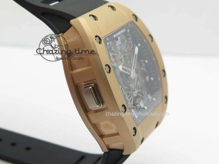 RM022 RG Skeleton Dial On Black Rubber Strap MIYOTA 9015
