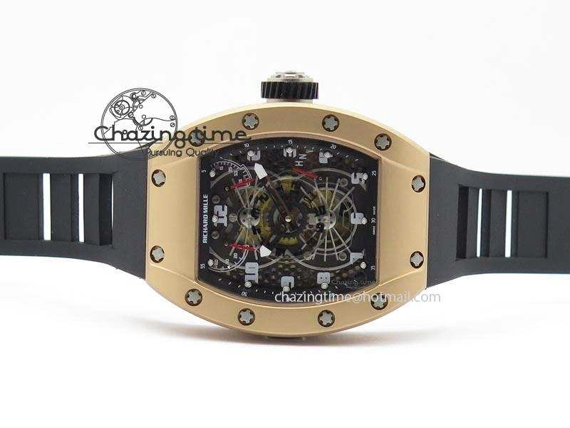 RM022 RG Skeleton Dial On Black Rubber Strap MIYOTA 9015