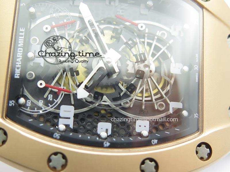 RM022 RG Skeleton Dial On Black Rubber Strap MIYOTA 9015