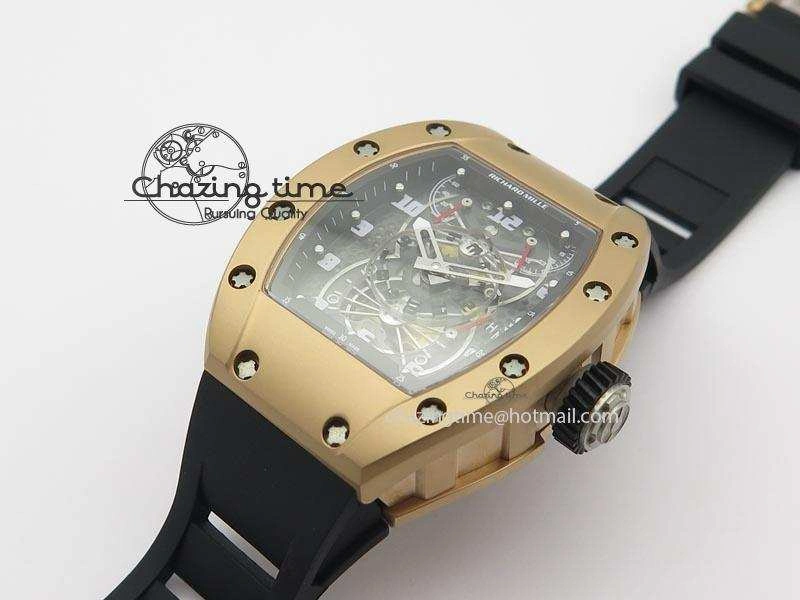 RM022 RG Skeleton Dial On Black Rubber Strap MIYOTA 9015