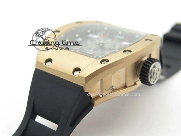 RM022 RG Skeleton Dial On Black Rubber Strap MIYOTA 9015