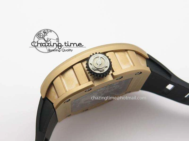 RM022 RG Skeleton Dial On Black Rubber Strap MIYOTA 9015