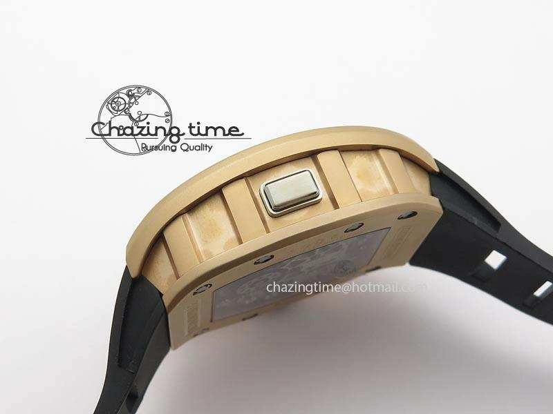 RM022 RG Skeleton Dial On Black Rubber Strap MIYOTA 9015