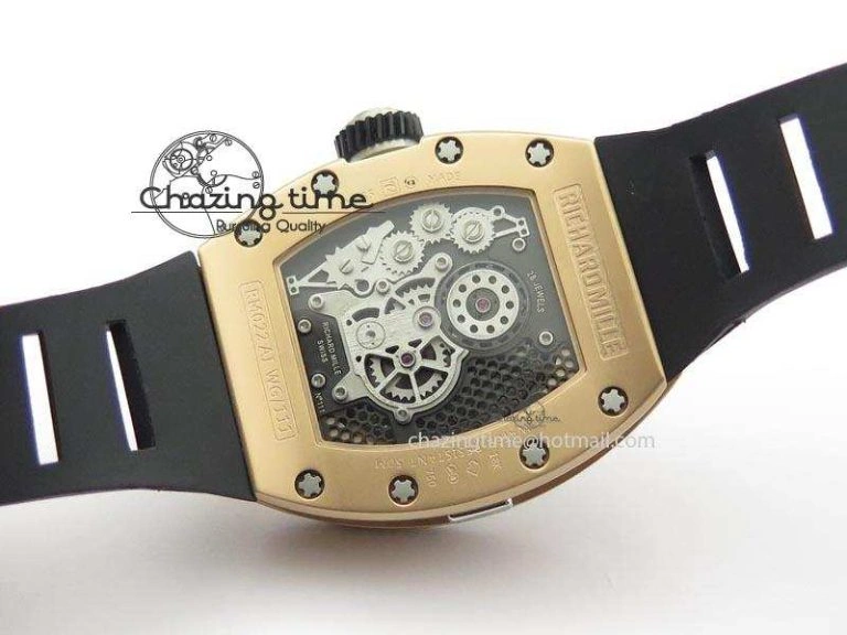 RM022 RG Skeleton Dial On Black Rubber Strap MIYOTA 9015