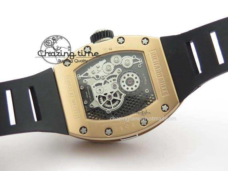 RM022 RG Skeleton Dial On Black Rubber Strap MIYOTA 9015