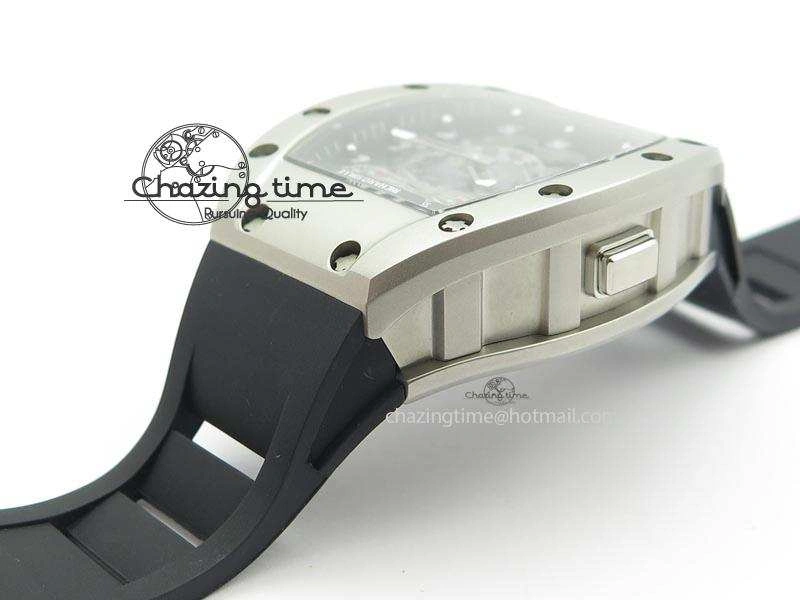 RM022 SS Skeleton Dial On Black Rubber Strap MIYOTA 9015