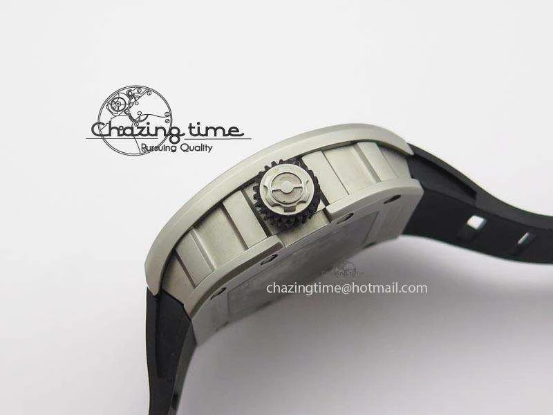 RM022 SS Skeleton Dial On Black Rubber Strap MIYOTA 9015