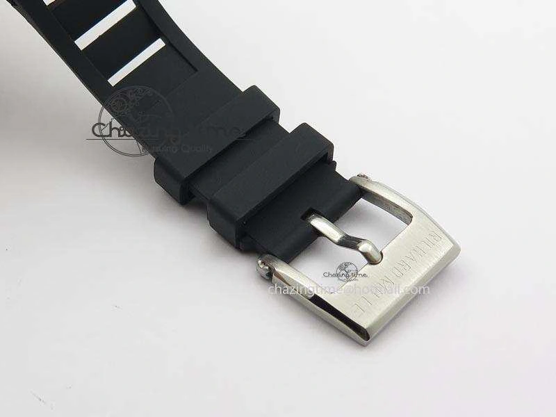RM022 SS Skeleton Dial On Black Rubber Strap MIYOTA 9015