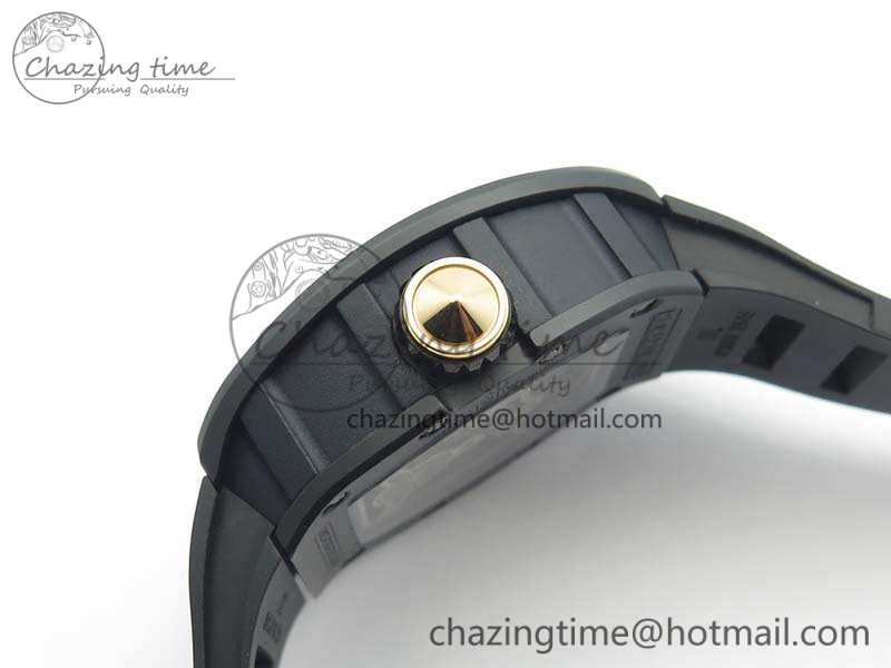 RM023 Ceramic Case KVF Best Edition Eagle Skeleton Dial RG Crown On Rubber Strap MIYOTA8215