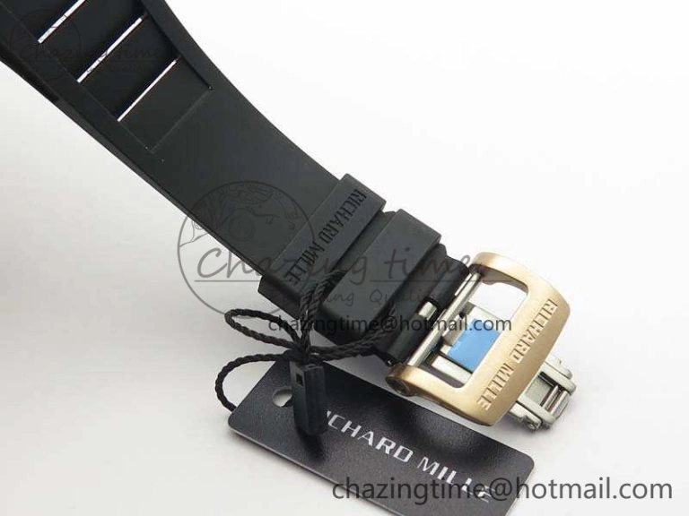 RM023 Ceramic Case KVF Best Edition Eagle Skeleton Dial RG Crown On Rubber Strap MIYOTA8215