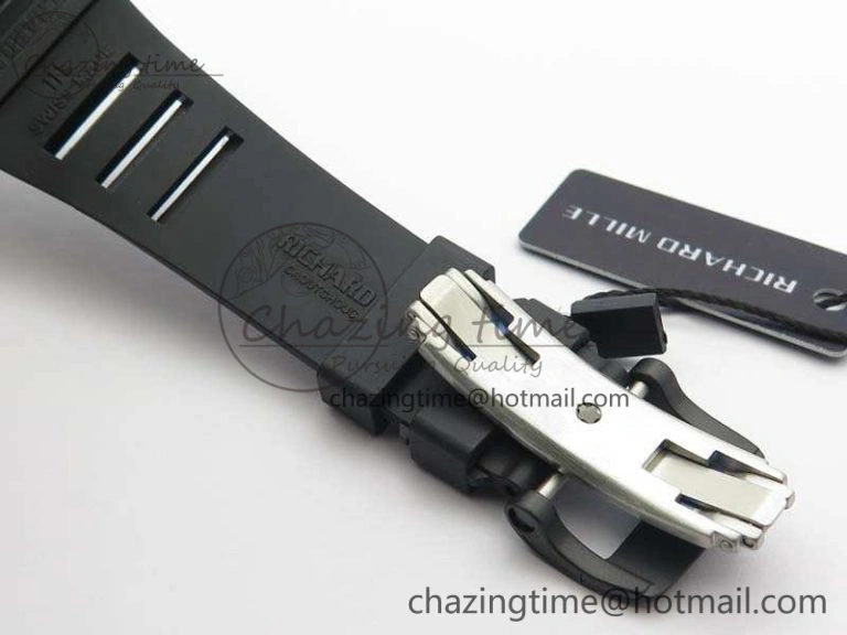 RM023 Ceramic Case KVF Best Edition Eagle Skeleton Dial SS Crown On Rubber Strap MIYOTA8215