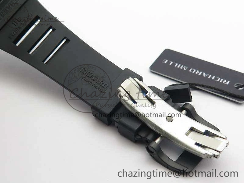RM023 Ceramic Case KVF Best Edition Eagle Skeleton Dial SS Crown On Rubber Strap MIYOTA8215