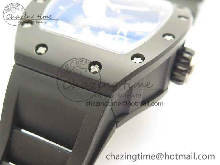 RM023 Ceramic Case KVF Best Edition Eagle Skeleton Dial SS Crown On Rubber Strap MIYOTA8215