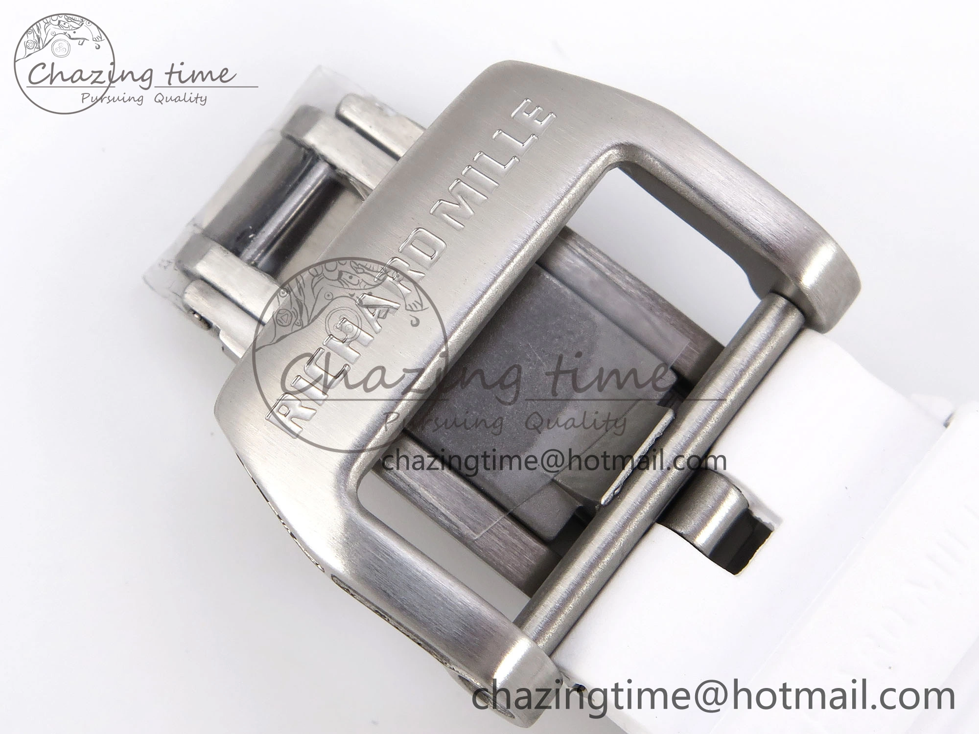 RM026 Transparent Tourbillon RM Best Edition Panda Skeleton Dial on Rubber Strap
