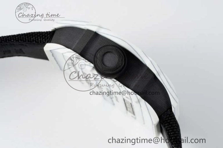 RM027-02 Nadal Real Tourbillon RMF Best Edition White Forge Carbon Black Inner Bezel on Black Nylon Strap