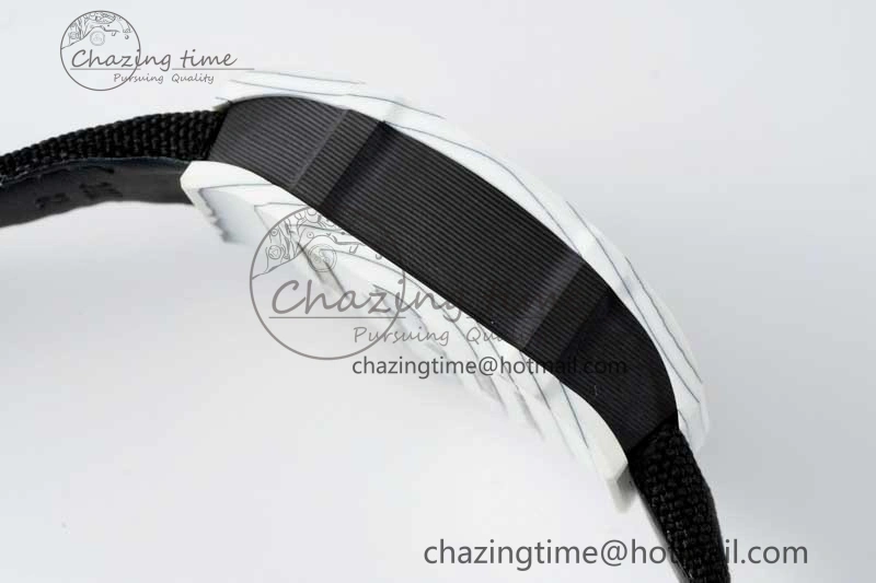 RM027-02 Nadal Real Tourbillon RMF Best Edition White Forge Carbon Black Inner Bezel on Black Nylon Strap