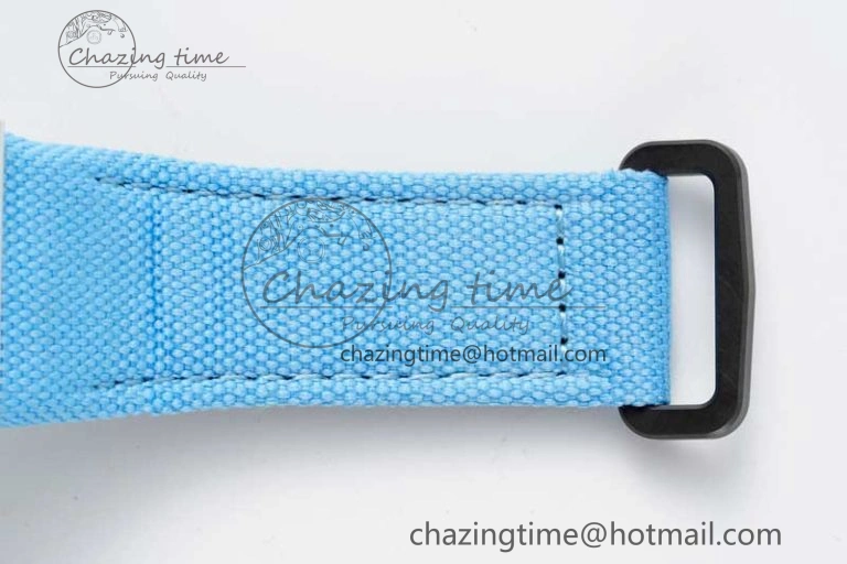 RM027-02 Nadal Real Tourbillon RMF Best Edition White Forge Carbon Black Inner Bezel on Blue Nylon Strap