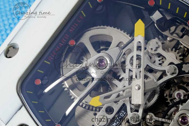 RM027-02 Nadal Real Tourbillon RMF Best Edition White Forge Carbon Black Inner Bezel on Blue Nylon Strap
