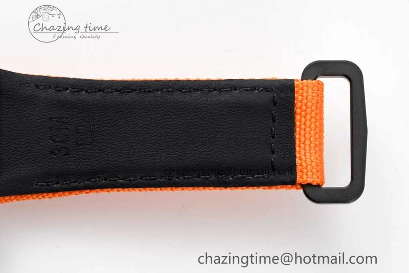 RM027-02 Nadal Real Tourbillon RMF Best Edition White Forge Carbon Black Inner Bezel on Orange Nylon Strap