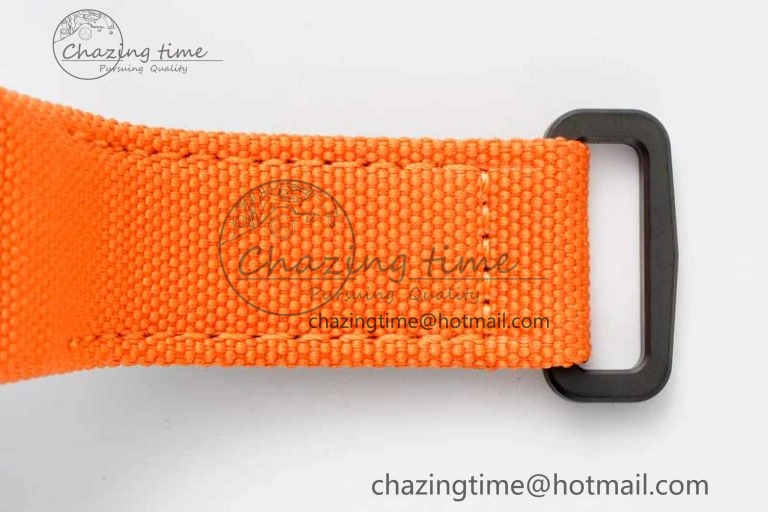 RM027-02 Nadal Real Tourbillon RMF Best Edition White Forge Carbon Black Inner Bezel on Orange Nylon Strap