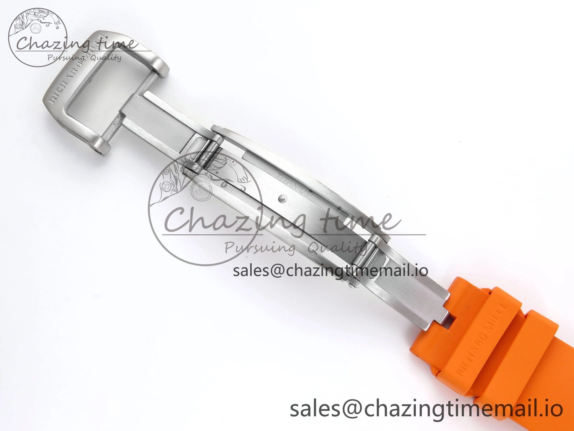 RM027-02 Transparent Tourbillon RMF Best Edition Skeleton Dial on Orange Rubber Strap