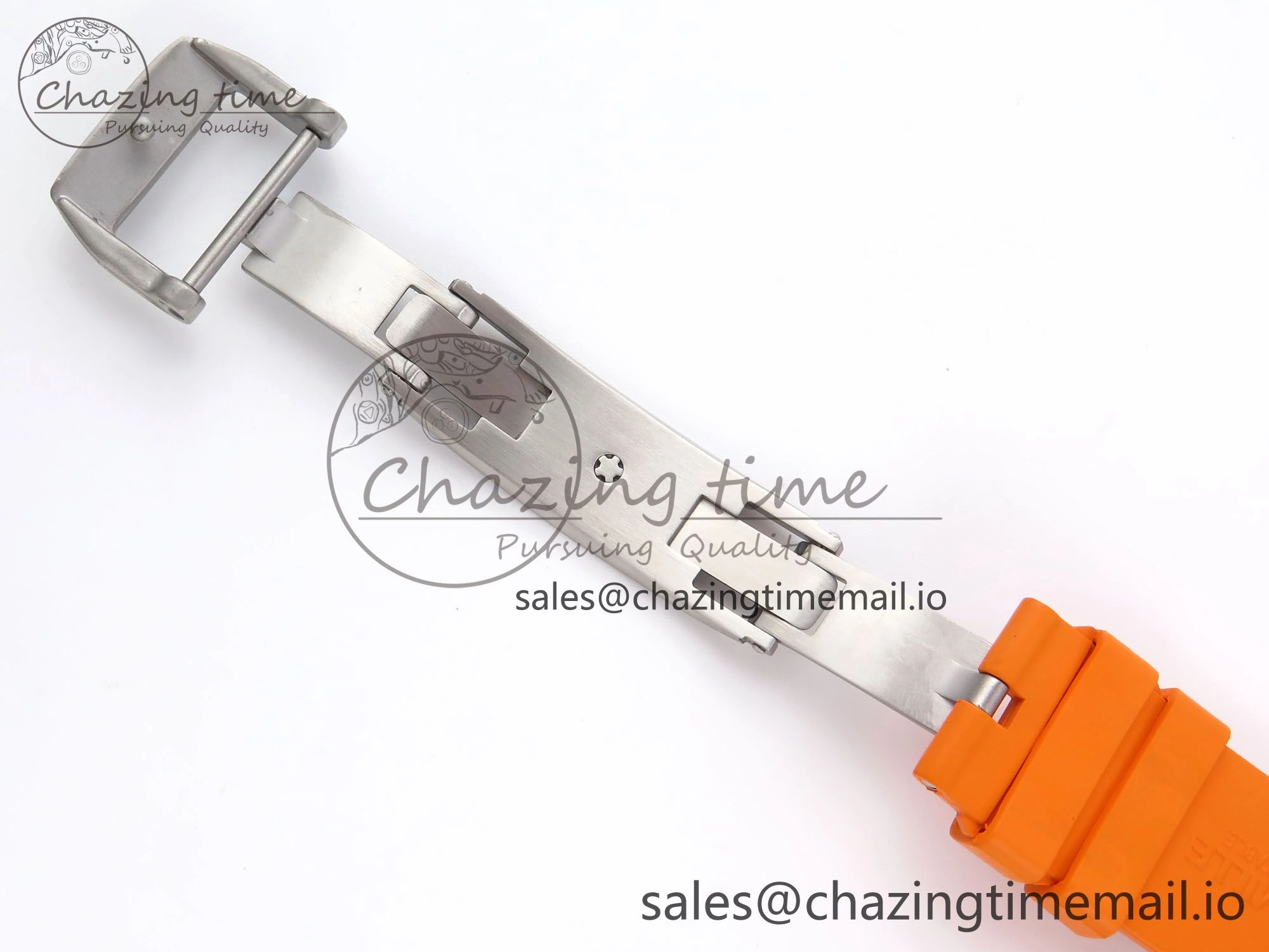 RM027-02 Transparent Tourbillon RMF Best Edition Skeleton Dial on Orange Rubber Strap